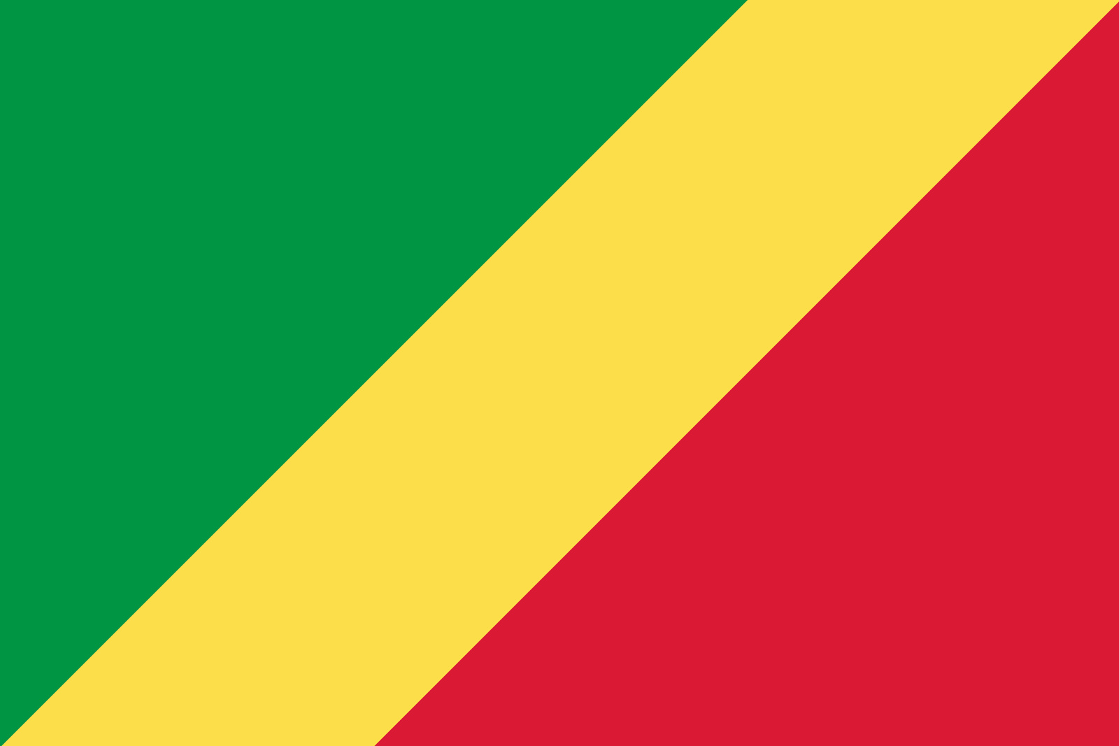 Republic of the Congo flag wave isolated on png or transparent b